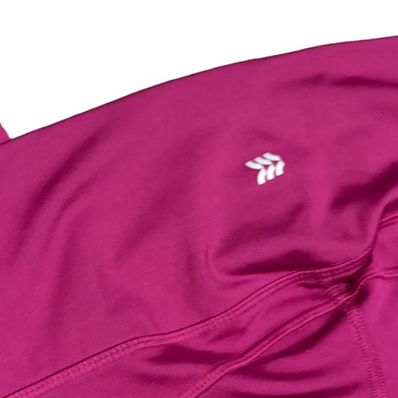 ALL IN MOTION Leggings Sz XL Fuchsia Pink Pockets Sheer Panels - Picture 11 of 12